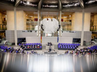 Der Plenarsaal des Deutschen Bundestags. Bundestag