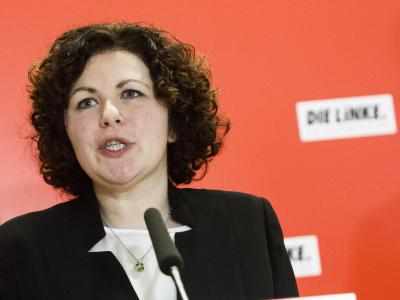 Amira Mohamed Ali, neugewählte Co-Vorsitzende der Bundestagsfraktion der Linken. Linken-Politikerin Mohamed Ali