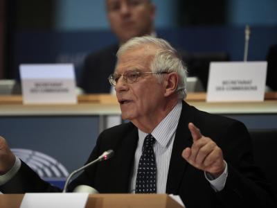 Der EU-Außenbeauftragte Josep Borrell bei einer Anhörung im Europäischen Parlament. Josep Borrell