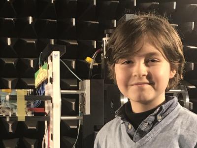 Der neunjährige Laurent Simons aus Amsterdam in der Technischen Universität Eindhoven. Laurent Simons
