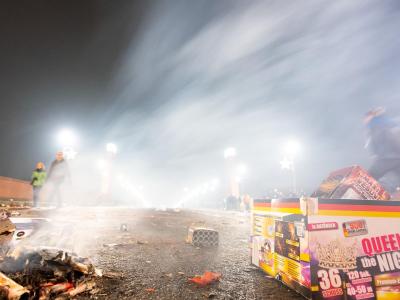 Ausgebranntes Feuerwerk in Frankfurt am Main: Auch am zweiten Januar ist die Feinstaubbelastung in einigen deutschen Regionen hoch geblieben. Silvester in Frankfurt am Main