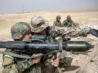 Die Bundeswehr bildet im Irak kurdische Peschmerga aus. Bundeswehreinsatz im Irak