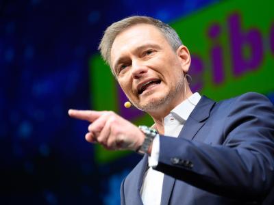 Agriffslustig: FDP-Chef Christian Lindner während des Dreikönigstreffens im Stuttgarter Opernhaus. Dreikönigstreffen der FDP