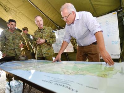 Australiens Premier Scott Morrison im Brandgebiet: Die Wut der Australier über den Regierungschef wächst. Premierminister Morrison