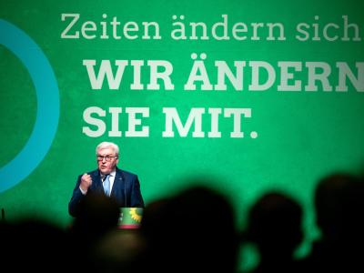 Bundespräsident Frank-Walter Steinmeier findet bei der Jubiläumsfeier der Grünen sowohl lobende, als auch mahnende Worte für die Partei. Frank-Walter Steinmeier