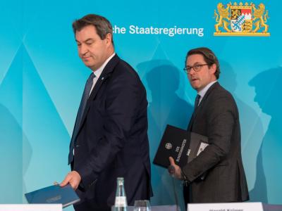 Steht CSU-Chef Markus Söder (l) noch zu Bundesverkehrsminister Andreas Scheuer?. Söder und Scheuer