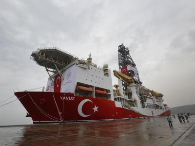Das türkische Bohrschiff «Yavuz»: Der Gasstreit mit Zypern im Mittelmeer führt jetzt zu einer Kürzung der EU-Beitrittshilfen. Türkisches Bohrschiff «Yavuz»