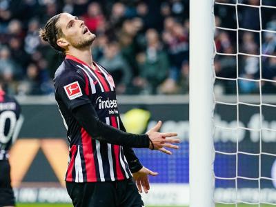 Frankfurts Goncalo Paciencia ärgert sich nach einer vergebenen Torchance. Eintracht Frankfurt
