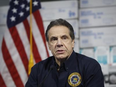 Gouverneur Andrew Cuomo während einer Pressekonferenz in New York. Gouverneur Andrew Cuomo