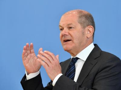 Bundesfinanzminister und Vizekanzler Olaf Scholz. Coronavirus -Scholz