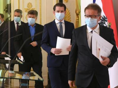 Pressekonferenz mit Sebastian Kurz: Österreich wird nach Ostern wohl mit dem Weg zurück in die Normalität beginnen. Mit Mundschutz zur Pressekonferenz