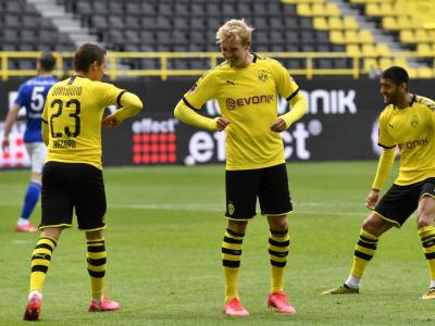 Die Dortmunder feierten einen klaren Derbysieg. Borussia Dortmund ? FC Schalke 04