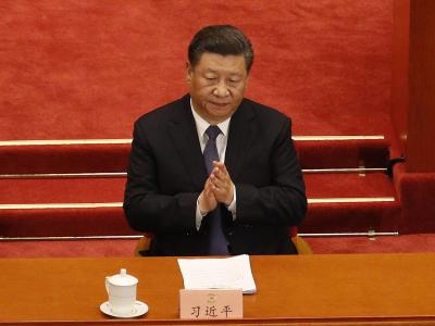 Chinas Präsident Xi Jinping bei der Eröffnungssitzung des Nationalen Volkskongresses in Peking. Präsident Xi