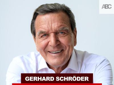 Gerhard Schröder (SPD), Altbundeskanzler, abgebildet mit dem Titel seines Podcasts, «Gerhard Schröder - Die Agenda». Gerhard Schröder