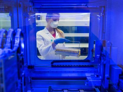 Corona-Tests in einem Labor in Schleswig-Holstein. Test auf das Coronavirus