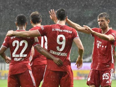 Torschütze Robert Lewandowski und der FC Bayern machten in Bremen die Meisterschaft perfekt. Meisterschaft