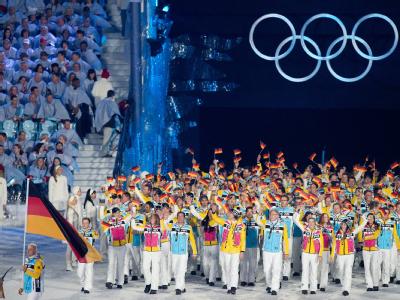 Das deutsche Team marschiert zur Eröffnungsfeier der Olympischen Winterspiele 2010 ein (Archiv). Eröffnungsfeier von Vancouver