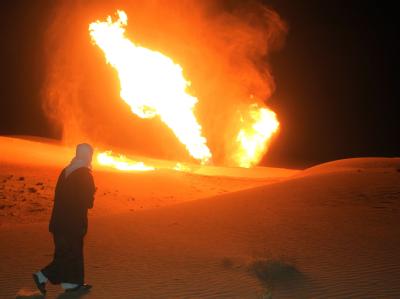 Wegen der häufigen Anschläge auf Pipelines soll Ägypten die Gaslieferungen an Israel eingestellt haben. Foto: Str Pipeline-Brand auf der Sinai-Halbinsel