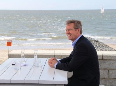 Bundespräsident Christian Wulff auf Norderney. Foto: Eilbertus Stürenburg/Archiv Wulff