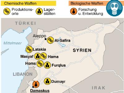 Anlagen für chemische und biologische Waffen in Syrien. Foto: F. Bökelmann/A. Brühl Syriens Massenvernichtungswaffen